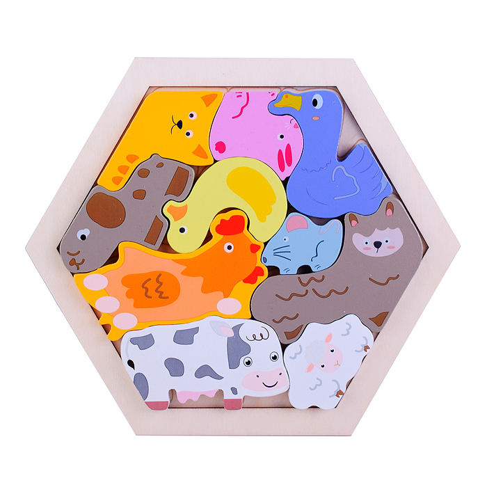 Пазл-вкладыш D1078 "Домашние животные" 