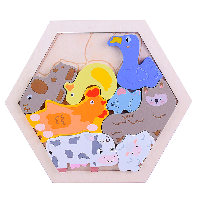 Пазл-вкладыш D1078 "Домашние животные" 