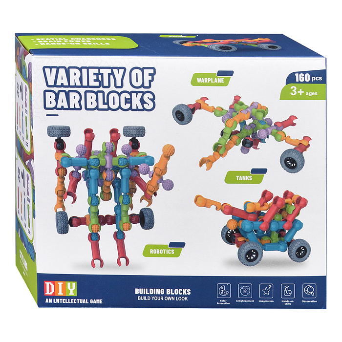 Конструктор 3 "Разнообразие фигур" (160 дет.) Конструктор 3 "Разнообразие фигур" (160 дет.)