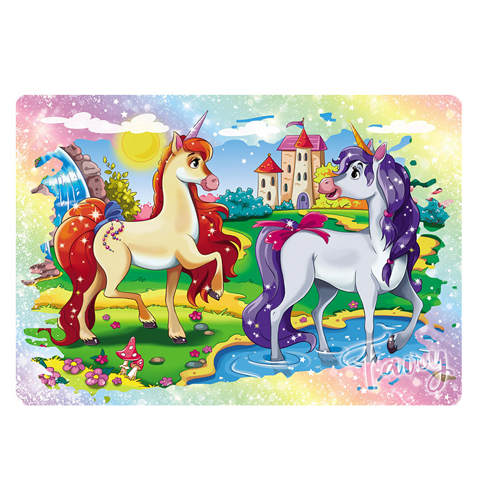 Настольное покрытие для лепки А4 "Красивые единороги" Настольное покрытие для лепки А4 "Красивые единороги"