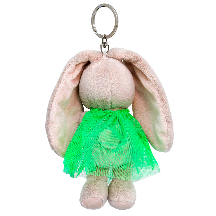 Фото к товару Брелок Зайка Ми в зелёном платье, с морковкой Брелок Зайка Ми в зелёном платье, с морковкой