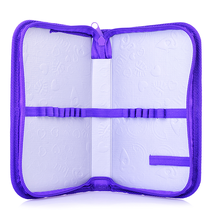 Пенал односекционный большой печать на фольге "Белокурая принцесса"