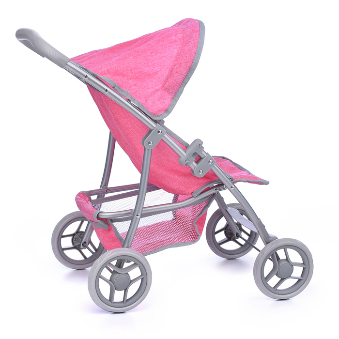Фото к товару Коляска для кукол 9304B металлическая, складная, прогулочная, с тентом, с корзиной, цвет розовый Коляска для кукол 9304B металлическая, складная, прогулочная, с тентом, с корзиной, цвет розовый
