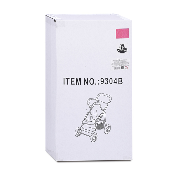 Фото к товару Коляска для кукол 9304B металлическая, складная, прогулочная, с тентом, с корзиной, цвет розовый Коляска для кукол 9304B металлическая, складная, прогулочная, с тентом, с корзиной, цвет розовый