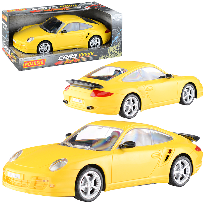 Автомобиль легковой "Легенда-V6" инерционный (жёлтый) (в коробке)