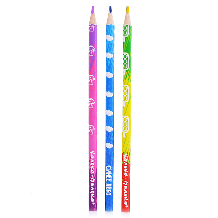 Фото к товару Набор цветн. каранд 3 цв. 12 шт., мультиколор в грифеле Набор цветн. каранд 3 цв. 12 шт., мультиколор в грифеле