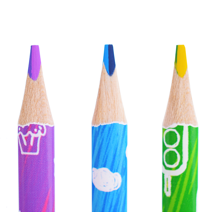 Фото к товару Набор цветн. каранд 3 цв. 12 шт., мультиколор в грифеле Набор цветн. каранд 3 цв. 12 шт., мультиколор в грифеле