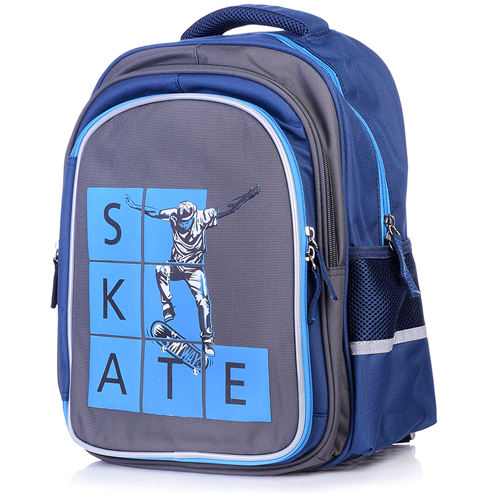 Рюкзак школьный "Скейт трюк" (29х38.5х13.5 см, полиэстер, высокая печать, 2 отделения)