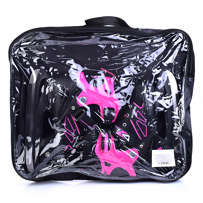 Фото к товару Коньки детские 00-1375, размер L, розовый Коньки детские 00-1375, размер L, розовый