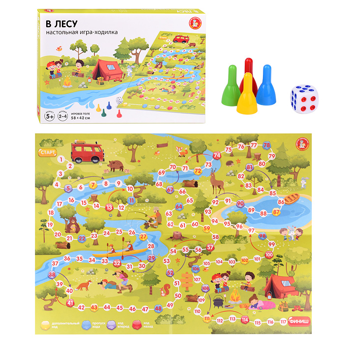 Игра настольная ходилка "В лесу" Игра настольная ходилка "В лесу"