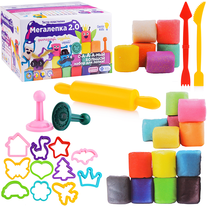 Набор для детской лепки "Мегалепка 2.0" Набор для детской лепки "Мегалепка 2.0"