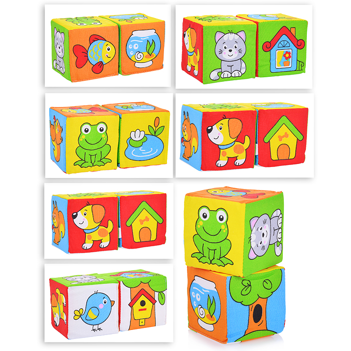 Игрушка кубики "Чей домик?" Игрушка кубики "Чей домик?"