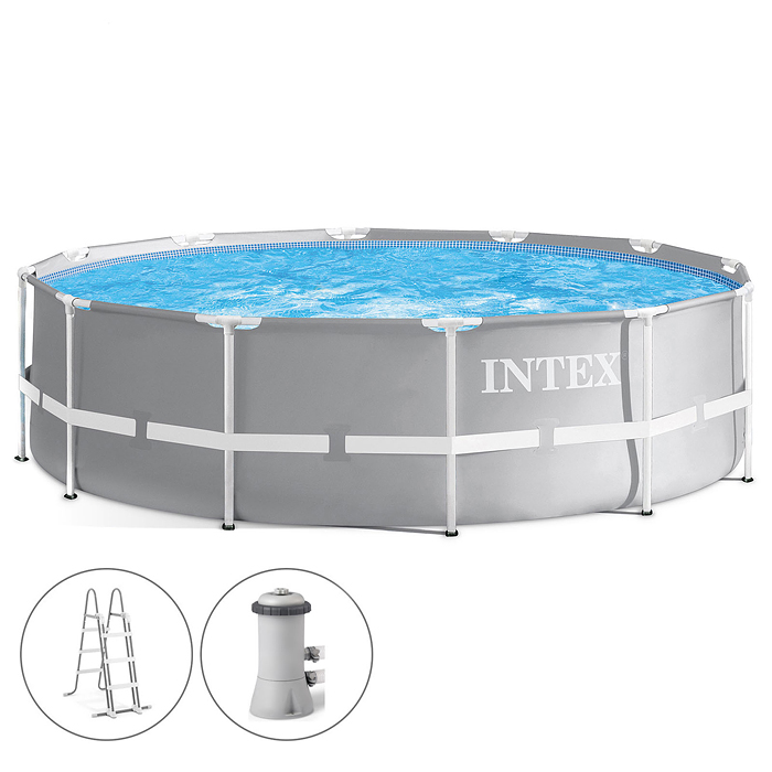 Бассейн каркасный Prism Frame, 366 х 99 см,8592л, фильтр-насос 2006л/ч, лестница, 26716NP INTEX