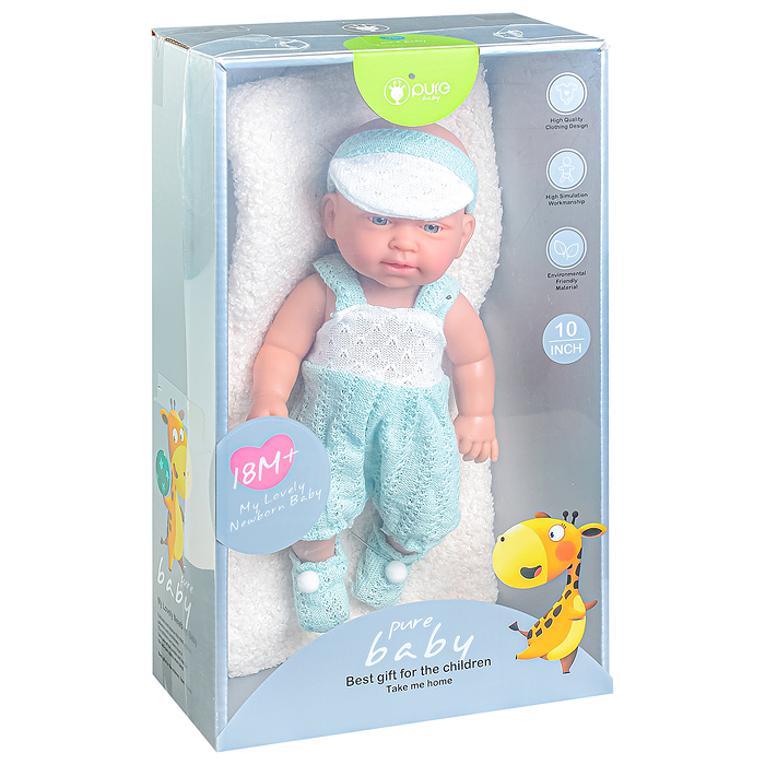 Пупс DF10-048B с аксессуарами, в коробке