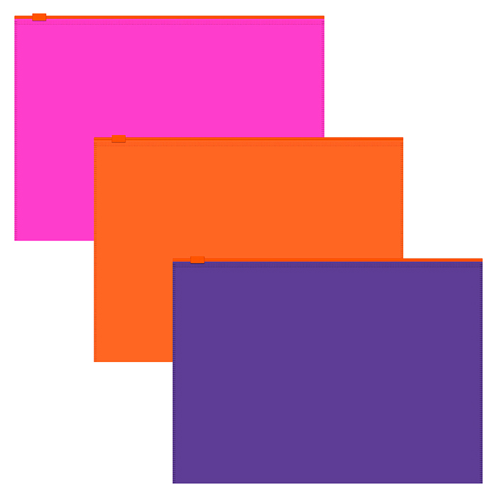 Zip-пакет пластиковый Soft Caribbean Sunset, B5, непрозрачный, ассорти 