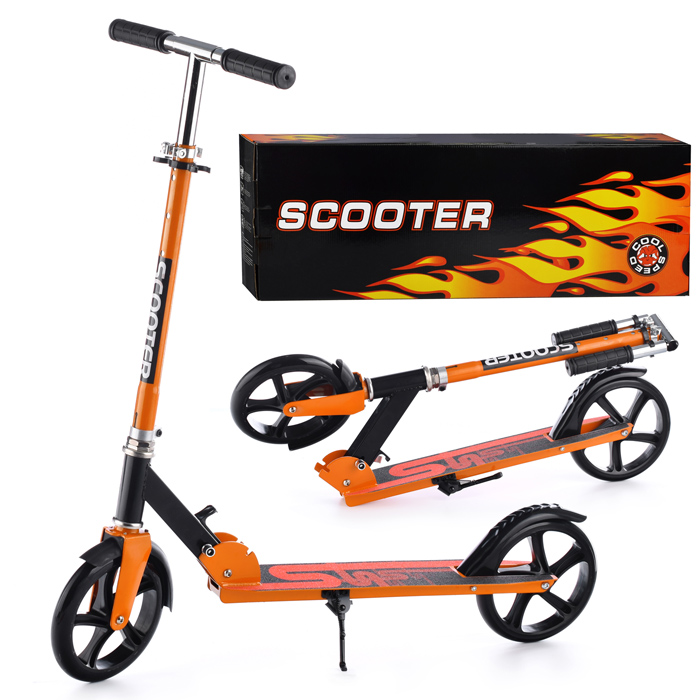 Самокат U038447Y 2-х кол., оранжевый, PU/ 200 мм, ABEC 7, в коробке