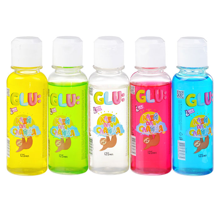 Клей для слайма Glu 125 мл в ассортименте Клей для слайма Glu 125 мл в ассортименте