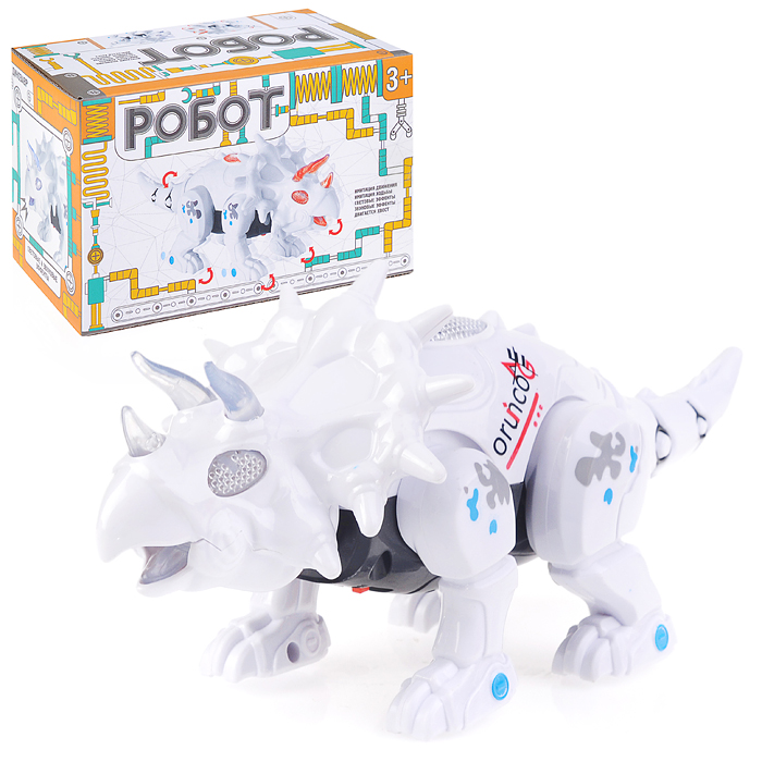 Динозавр 3112 "Трицератопс" на батарейках, в коробке Динозавр 3112 "Трицератопс" на батарейках, в коробке