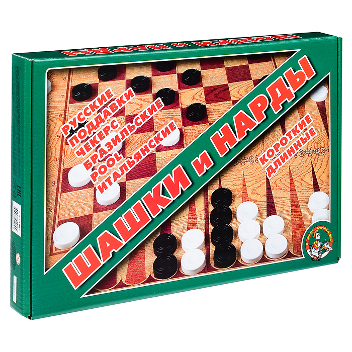 Фото к товару Шашки/нарды большие Шашки/нарды большие