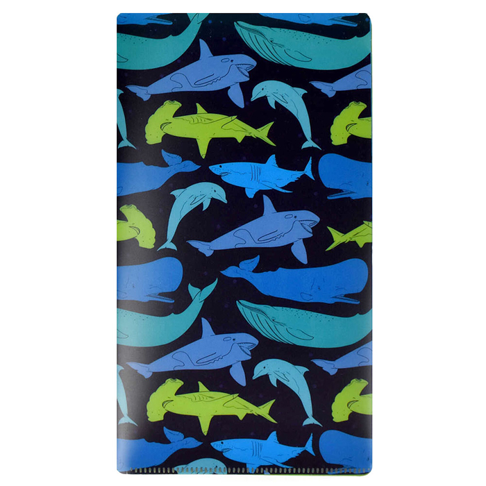 Папка -уголок  пластиковая "Киты" полипропилен 200 мкм, размер 11х20.5 см, 