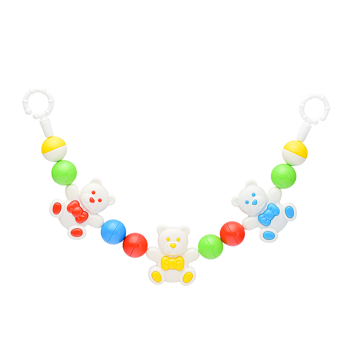 Фото к товару Погремушка-подвеска "Весёлые мишки" (54 см) Погремушка-подвеска "Весёлые мишки" (54 см)