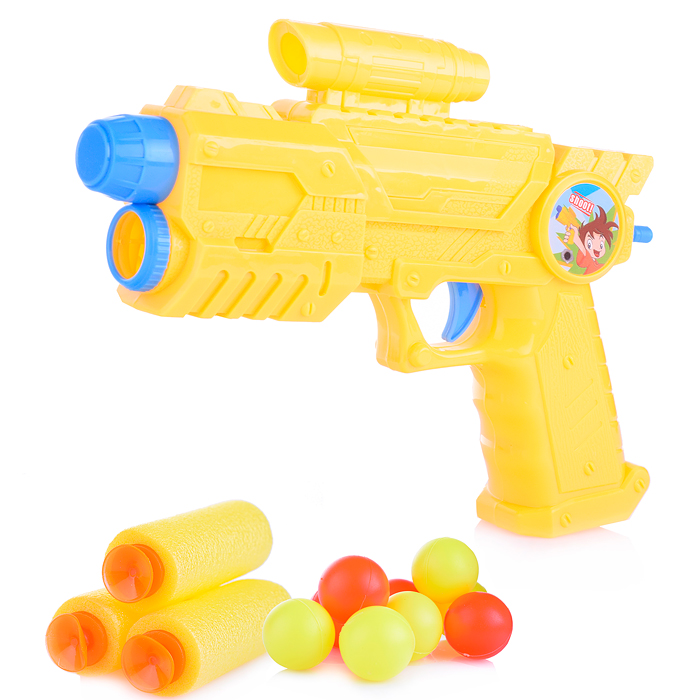 Пистолет 2018-28 с полимерными пулями и шариками, в пакете