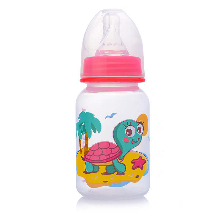 Фото к товару Бутылочка полипропиленовая с силиконовой соской молочной, 125 мл Бутылочка полипропиленовая с силиконовой соской молочной, 125 мл