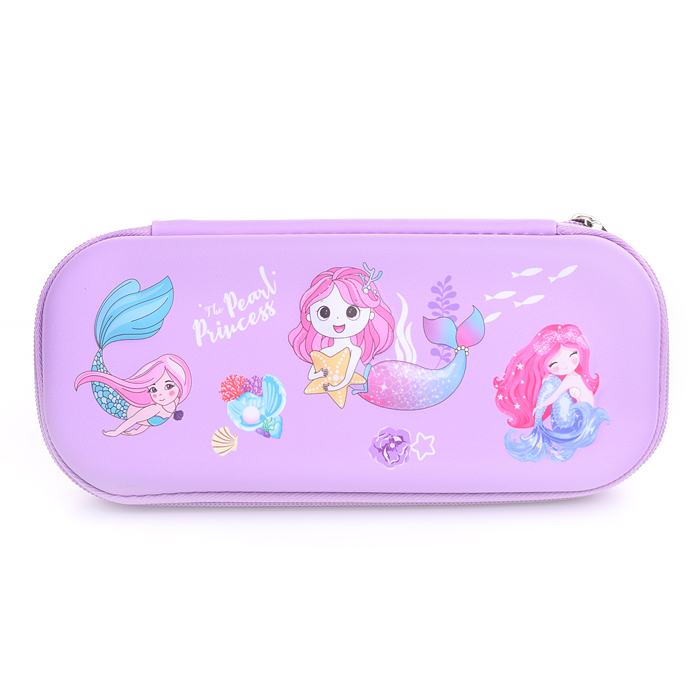 Пенал1 отделение 1 откидная планка-органайзер, карман-сетка  EVA молния, объемный рисунок, 