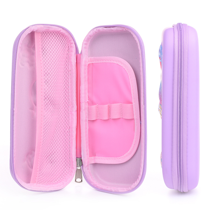 Пенал1 отделение 1 откидная планка-органайзер, карман-сетка  EVA молния, объемный рисунок, 