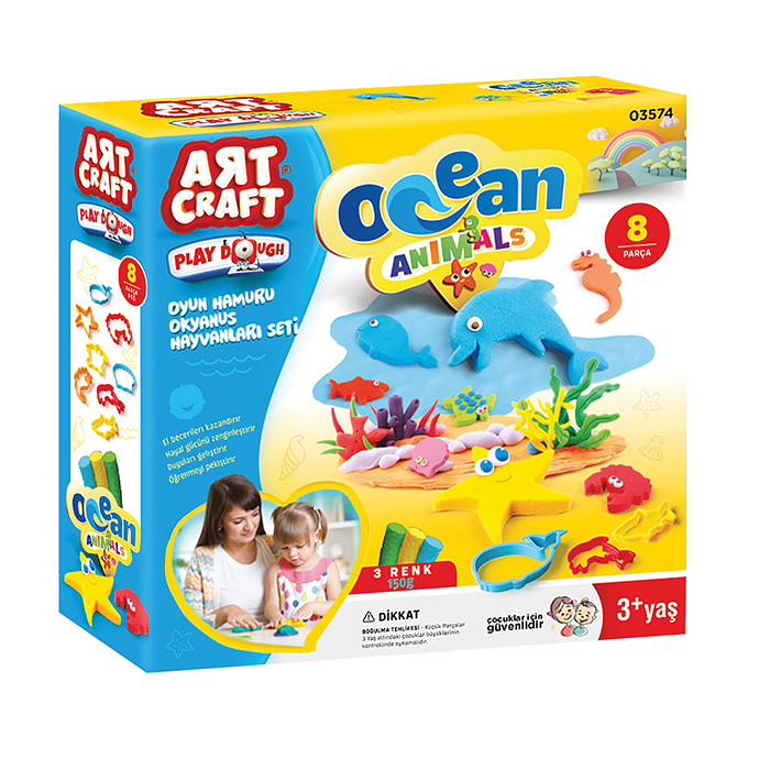 Фото к товару Набор для лепки "Водный мир" тесто 3х50г Набор для лепки "Водный мир" тесто 3х50г