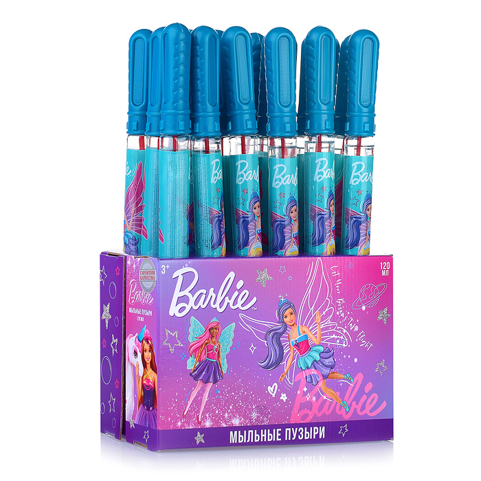 Мыльные пузыри "Barbie" колба в термоплёнке, 120 мл., 
