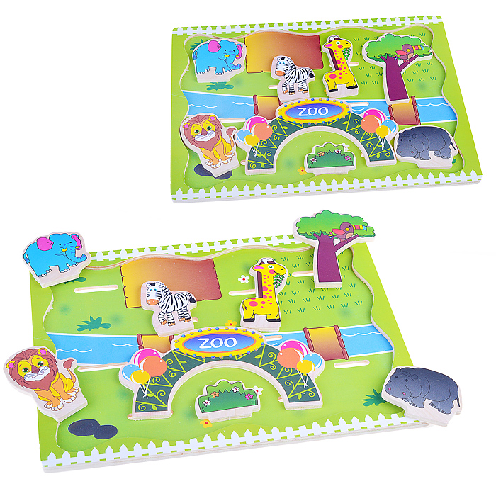 Пазл-вкладыш "Животные Сафари" Пазл-вкладыш "Животные Сафари"