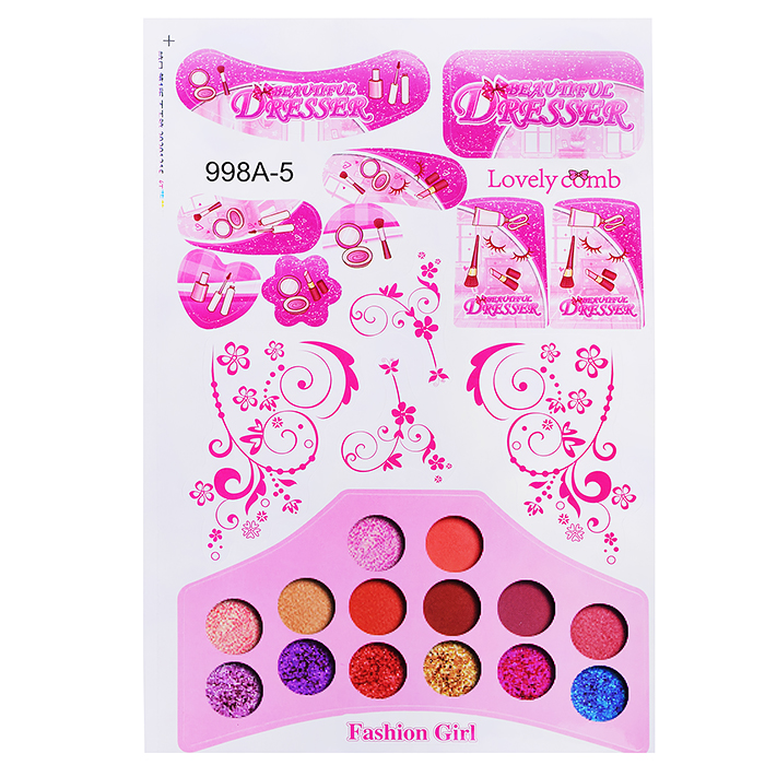 Фото к товару Игровой набор "Стилист" (столик) 998A-5, свет/звук, в чемодане Игровой набор "Стилист" (столик) 998A-5, свет/звук, в чемодане