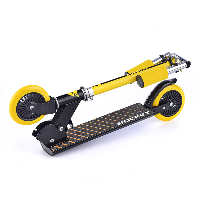Фото к товару Самокат 2-х колесный ROCKET,колеса PU/ 125 мм,ABEC 7, желтый Самокат 2-х колесный ROCKET,колеса PU/ 125 мм,ABEC 7, желтый