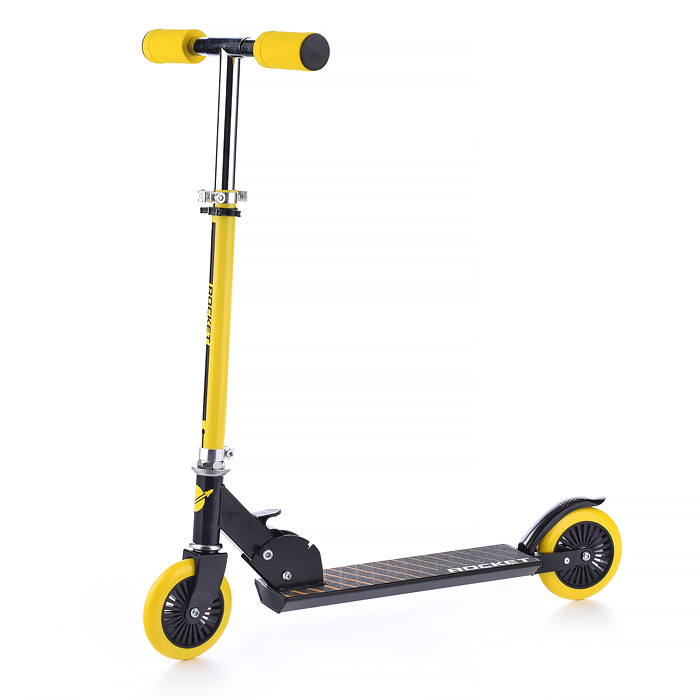 Фото к товару Самокат 2-х колесный ROCKET,колеса PU/ 125 мм,ABEC 7, желтый Самокат 2-х колесный ROCKET,колеса PU/ 125 мм,ABEC 7, желтый