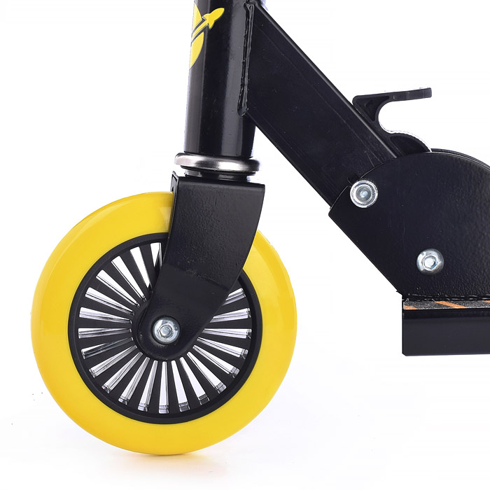 Фото к товару Самокат 2-х колесный ROCKET,колеса PU/ 125 мм,ABEC 7, желтый Самокат 2-х колесный ROCKET,колеса PU/ 125 мм,ABEC 7, желтый