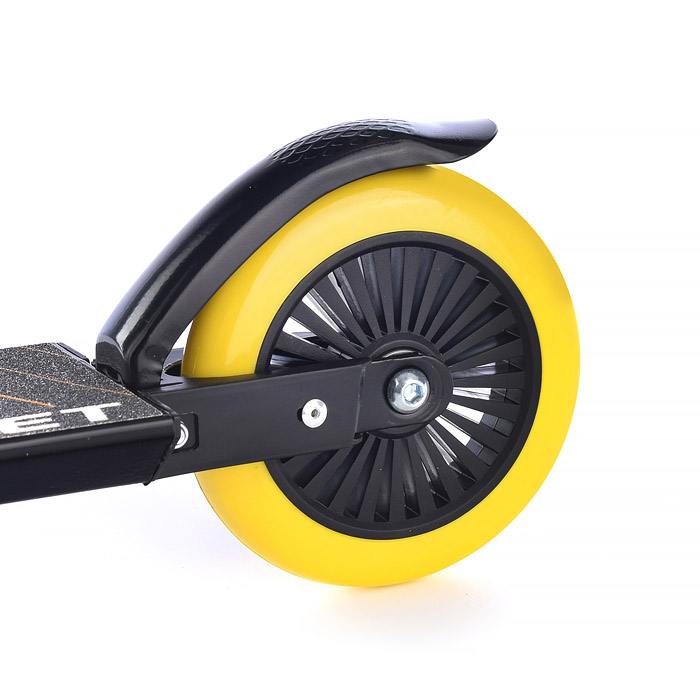 Фото к товару Самокат 2-х колесный ROCKET,колеса PU/ 125 мм,ABEC 7, желтый Самокат 2-х колесный ROCKET,колеса PU/ 125 мм,ABEC 7, желтый