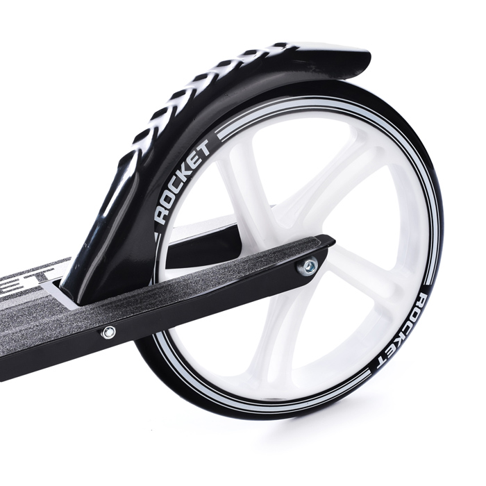 Фото к товару Самокат 2-х колесный ROCKET,колеса PU/ 200 мм,ABEC 7, черный Самокат 2-х колесный ROCKET,колеса PU/ 200 мм,ABEC 7, черный