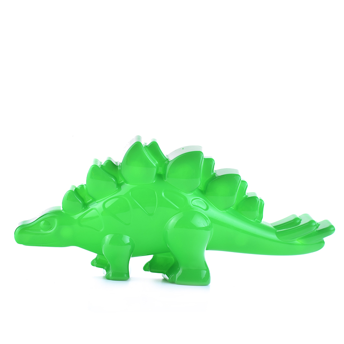 Набор №665: ведро-цветок среднее №4, лопатка №5, грабельки №5, формочки (динозавр №1 + динозавр №2)