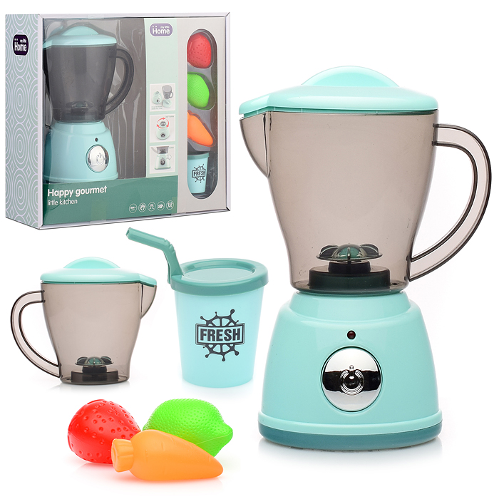 Бытовая техника A1007-4 "Соковыжималка" с набором продуктов, бирюзовый, (свет, звук) в коробке Бытовая техника A1007-4 "Соковыжималка" с набором продуктов, бирюзовый, (свет, звук) в коробке