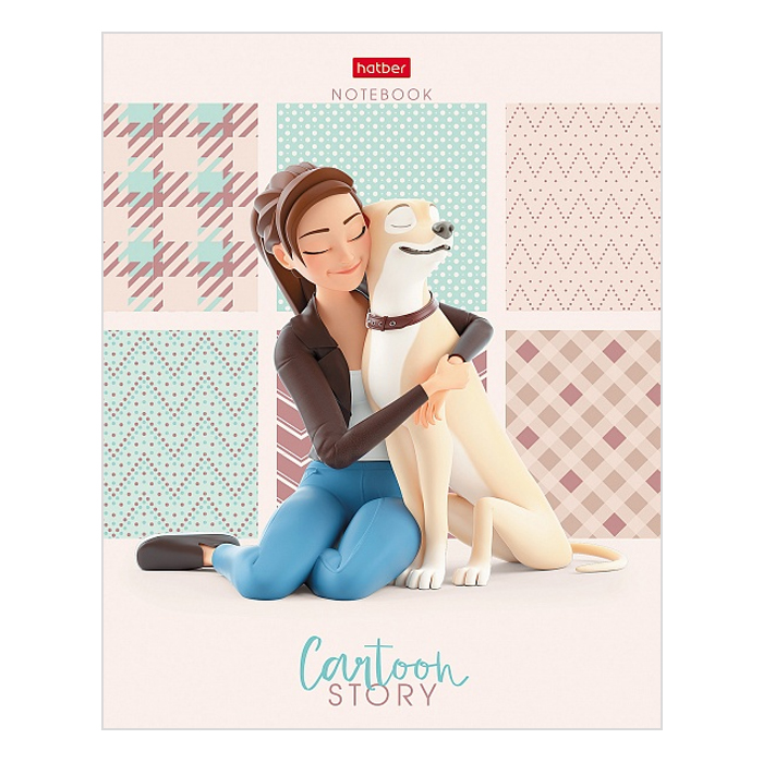 Тетрадь 48л. клетка "Теплые обьятия"