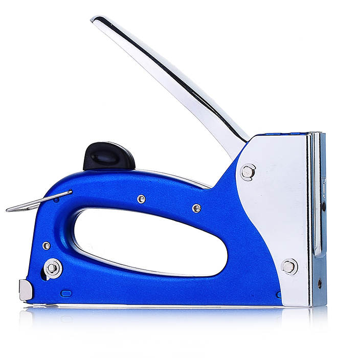 Фото к товару Степлер мебельный металлический, для скоб 53/6, 53/8, в картонной коробке Степлер мебельный металлический, для скоб 53/6, 53/8, в картонной коробке