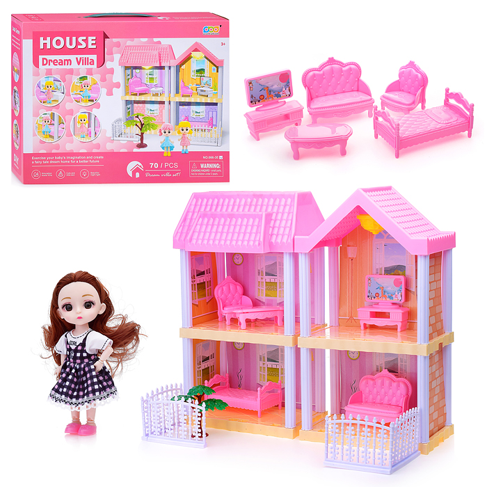 Дом для куклы 666-3E-1 "Dream house-3" в коробке Дом для куклы 666-3E-1 "Dream house-3" в коробке