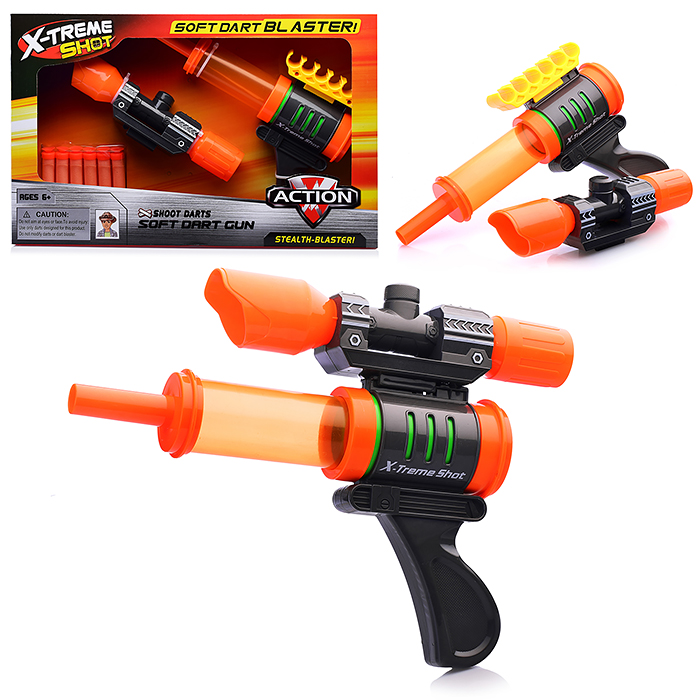 Бластер 0007-37A с мягкими полимерными пулями, в коробке Бластер 0007-37A с мягкими полимерными пулями, в коробке