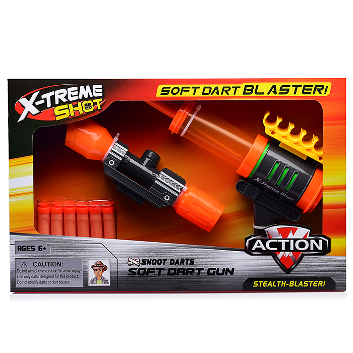 Бластер 0007-37A с мягкими полимерными пулями, в коробке