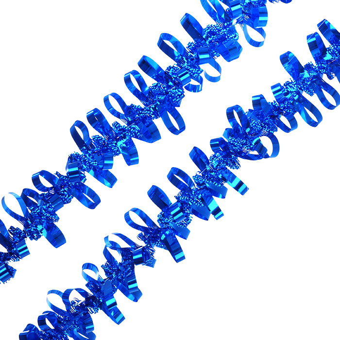 Мишура "Бантики" синяя d-45 Мишура "Бантики" синяя d-45