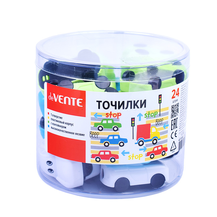 Фото к товару Точилка для карандашей "Машинка" 1 отверстие, с контейнером, пластмассовая в форме машинки, Точилка для карандашей "Машинка" 1 отверстие, с контейнером, пластмассовая в форме машинки,