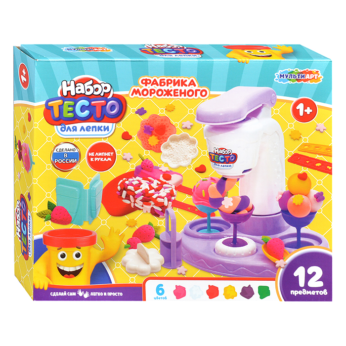 Набор с тестом для лепки и формочками "Фабрика мороженного" 33 см.