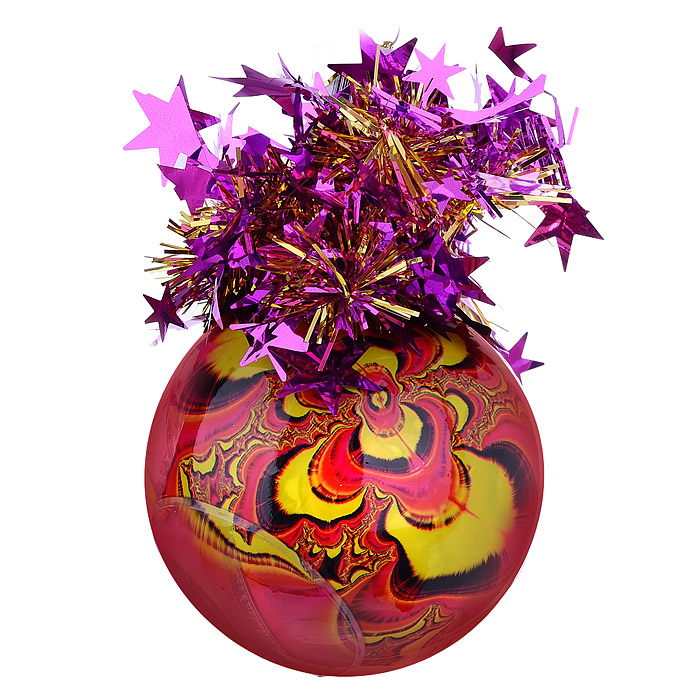 Шар пластикоый 85мм "Калейдоскоп" (розово-желтый) Шар пластикоый 85мм "Калейдоскоп" (розово-желтый)