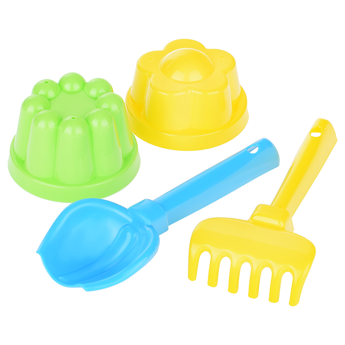 Набор №58: "Муравей", автомобиль-самосвал + совок №2, грабельки №2, 2 формочки